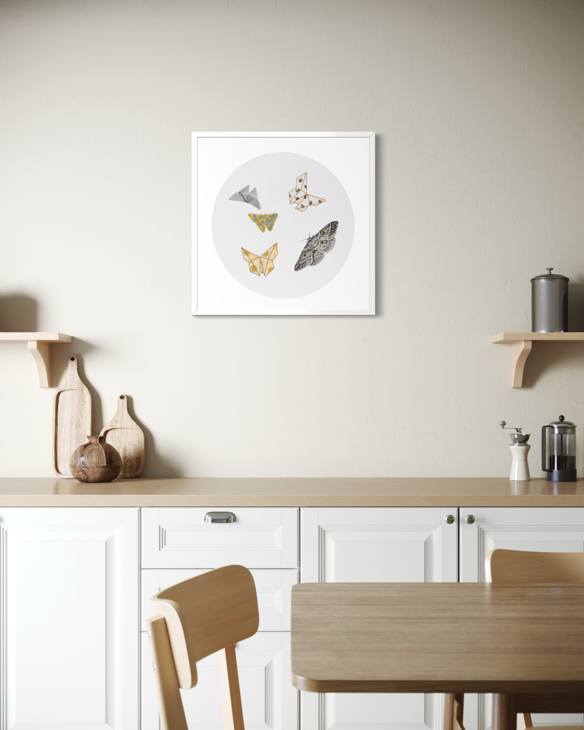 The Many Ways of Being, 16x16 (framed 23x23)