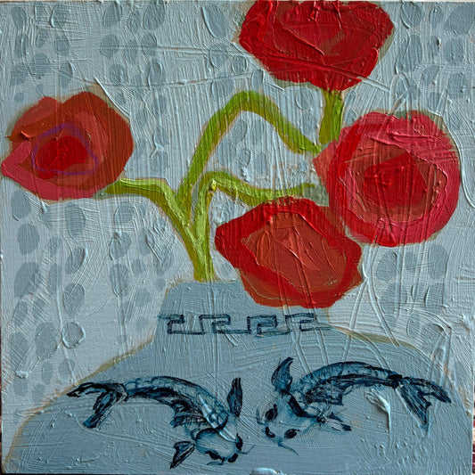 "On Mom's Table" 8 x 8