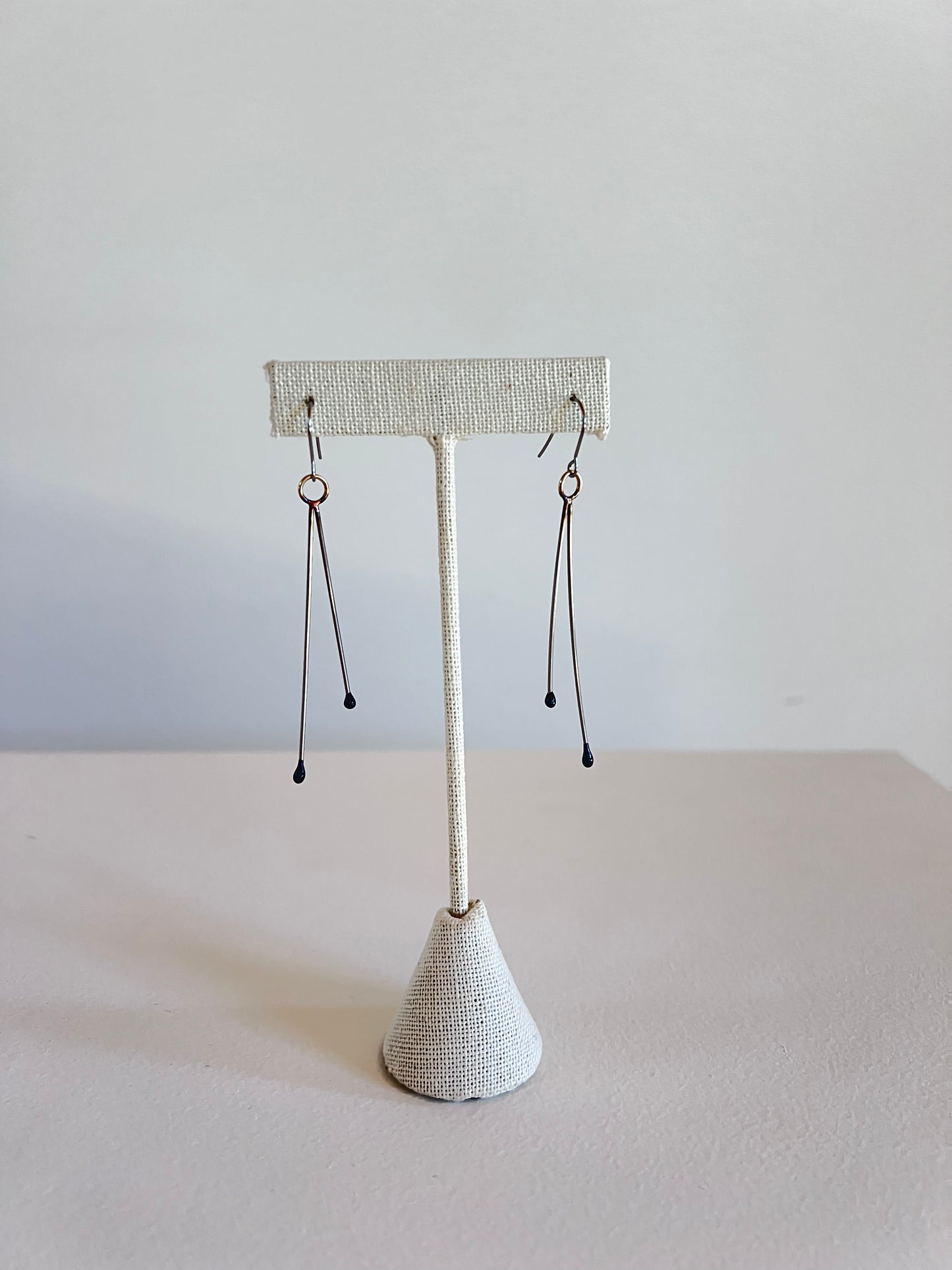 Black Tipped Pin Dangles