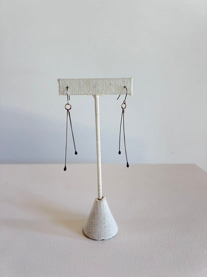 Black Tipped Pin Dangles