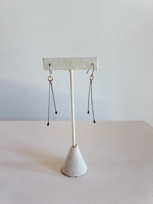 Black Tipped Pin Dangles
