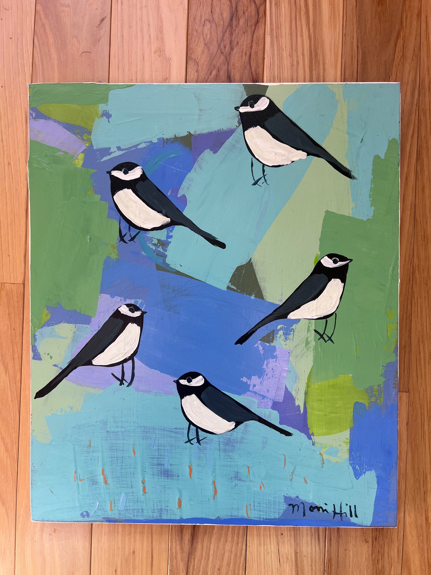 Five Chickadees” 12 x 10