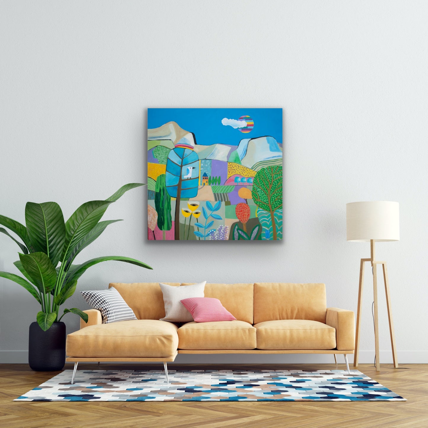 Bird in Tree, 36 x 36