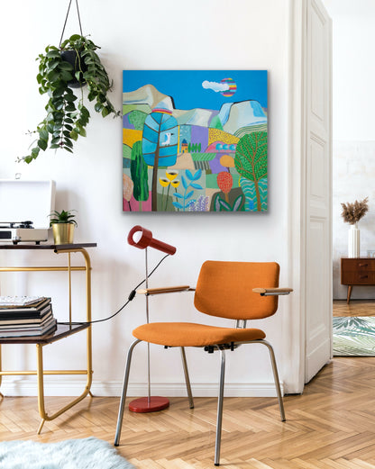 Bird in Tree, 36 x 36