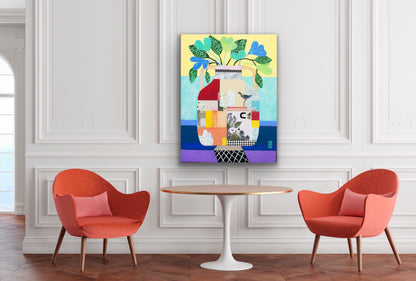 Blue Leaves, 48 x 36