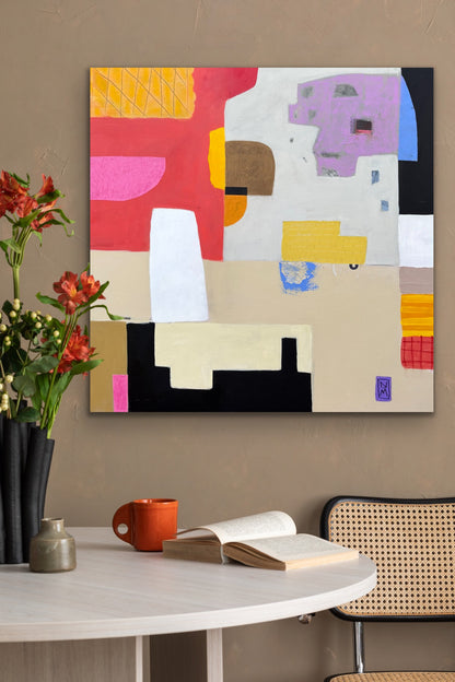 Windy Day at the Fair, 36 x 36