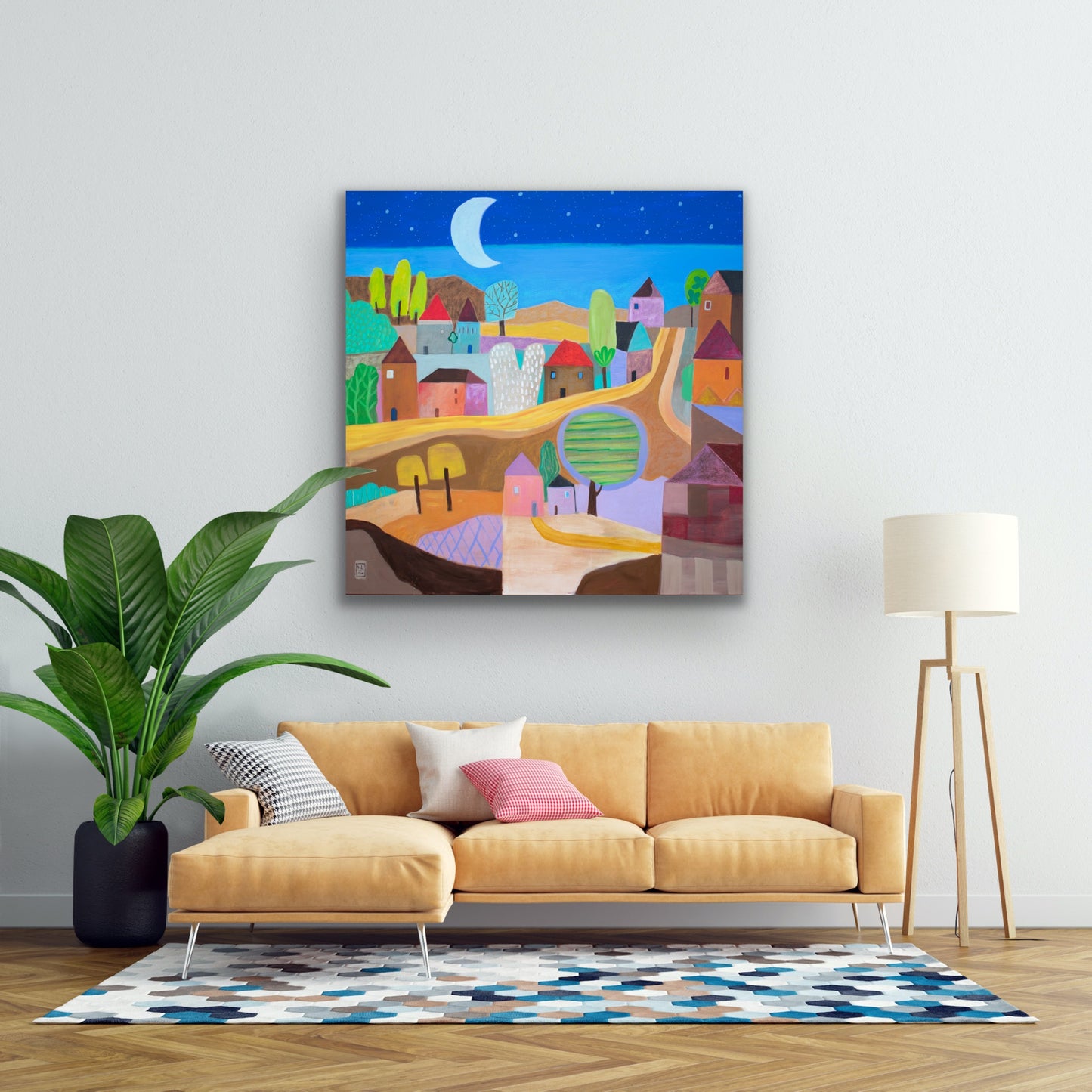 Village, 48 x 48