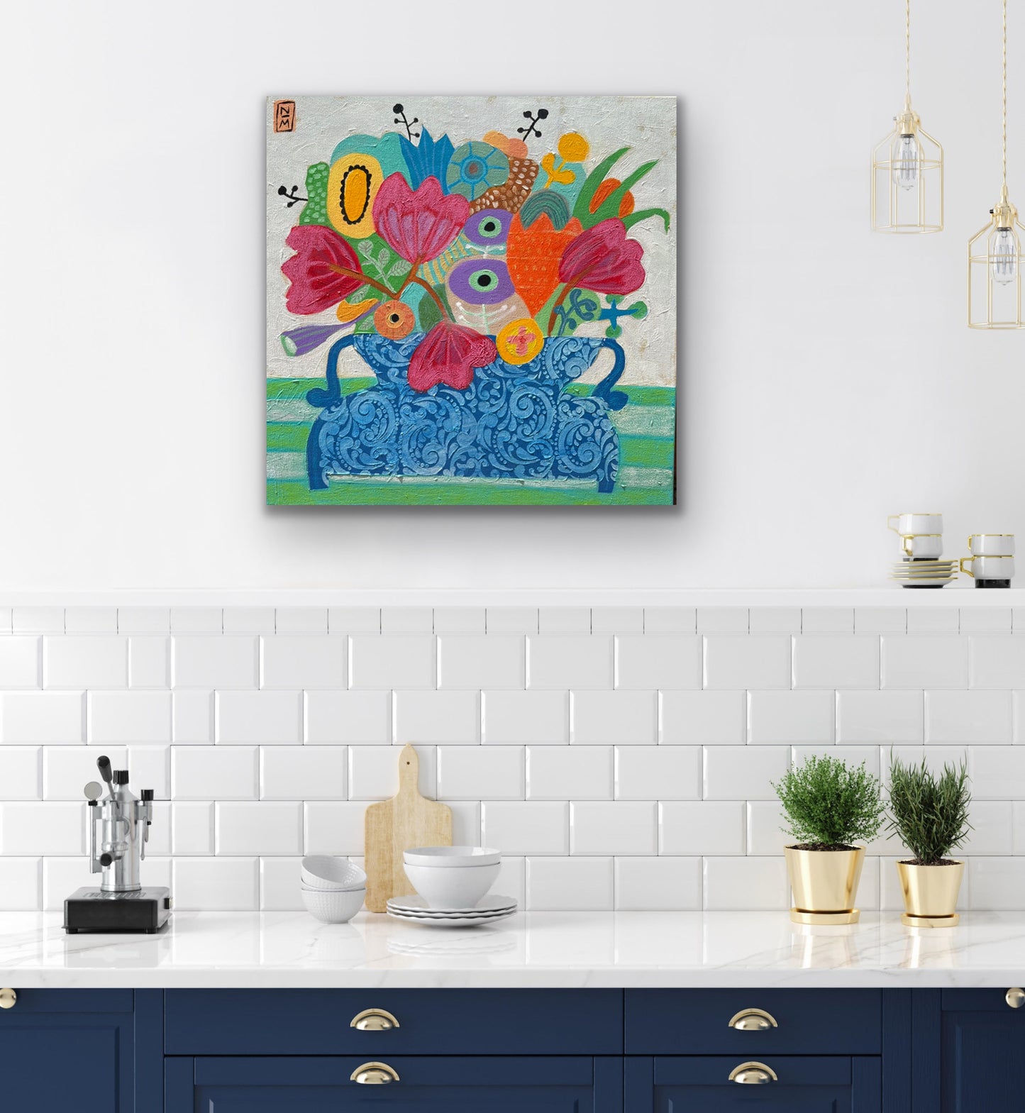 Bunch of Crazy Flowers, 24 x 24