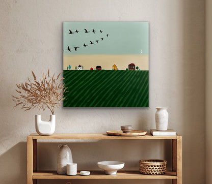 "Early morning on the backroads" 30 X 30