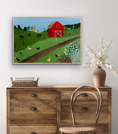 "The girls are in the garden" 24 x 36