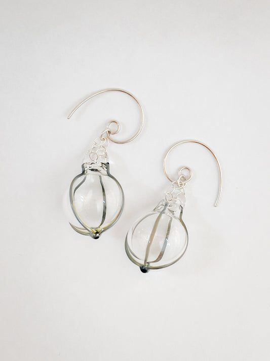 Metallic Lines Drop Earrings