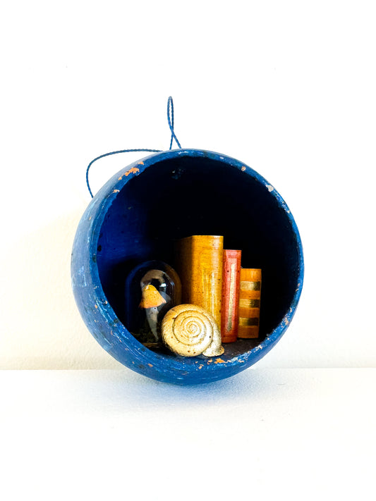 Blue Globe Ornament