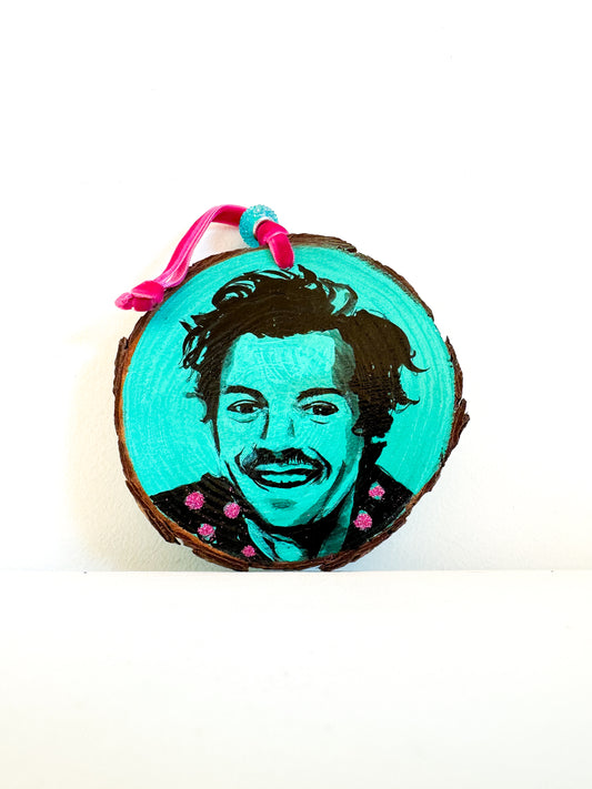 Holiday Pop Icon Ornament- Harry Styles(Teal)