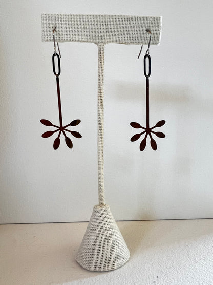 Oxidized Starburst Earrings, Skrap 42