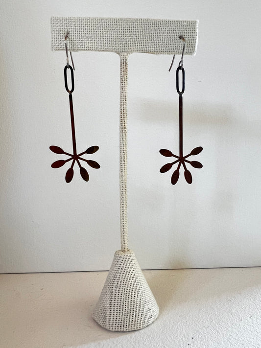 Oxidized Starburst Earrings, Skrap 42