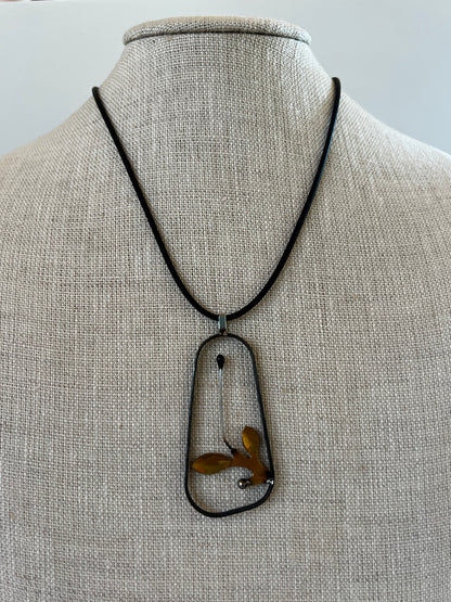 Asymmetrical Plant Pendant Necklace, Skrap 50
