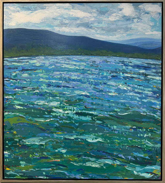 "Chapter 8 of the Tao (Lake Jocassee)" 36 x 40