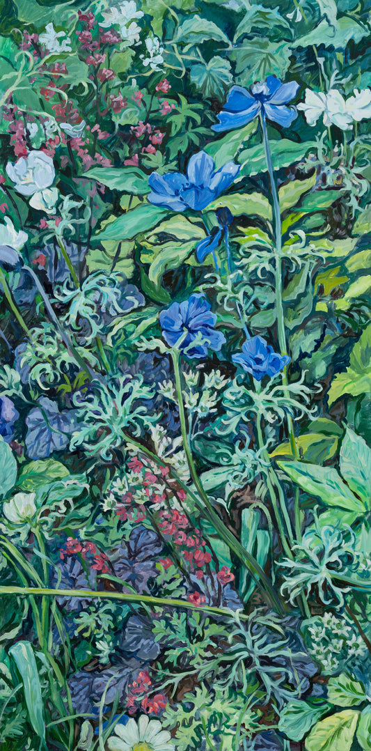 Windflowers and Coral Bells in St. James's Park, 48x24
