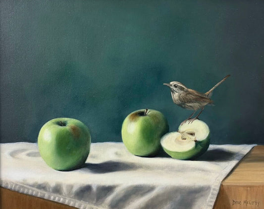 Apples and Bird, 18 x 24