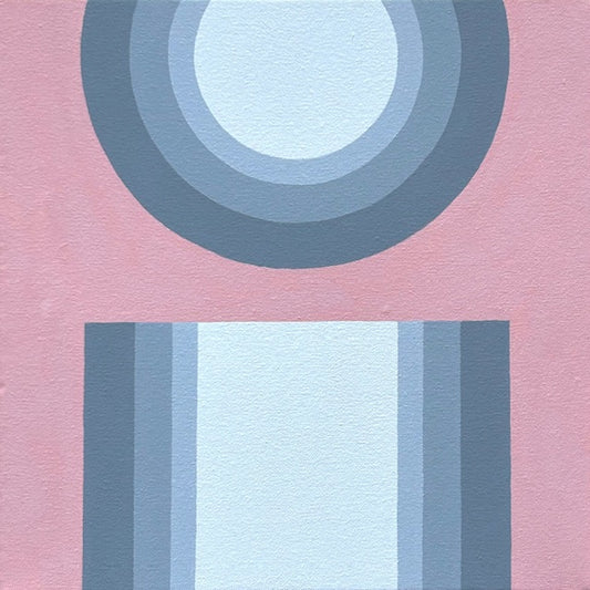 "Reflection" (Pink/Grey study) 12 x 12