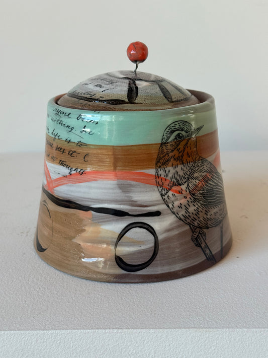 Poetry with Bird Candy Jar- RC20
