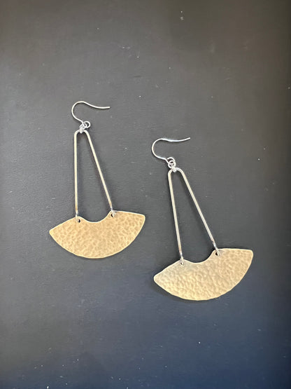 Gold Fan Earrings