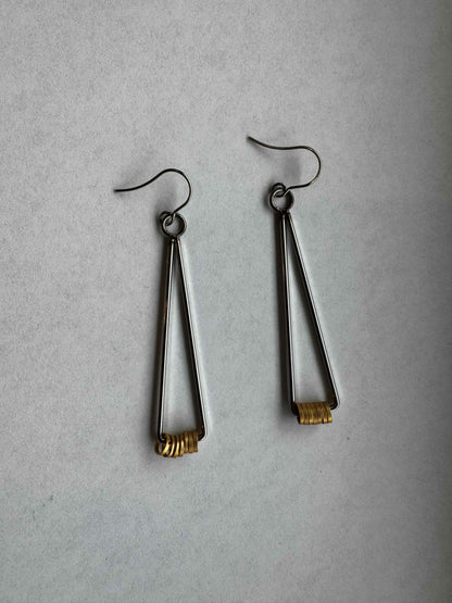 Triangular Little Gold Hoops