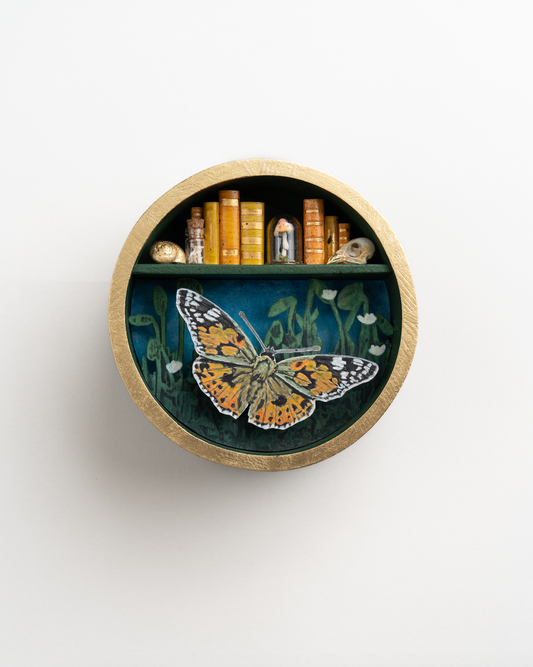 "Painted Lady" 6 x 6 x 3