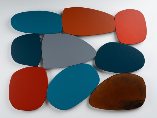 Blue, Brown, and Middle Grey, 36" x 48"