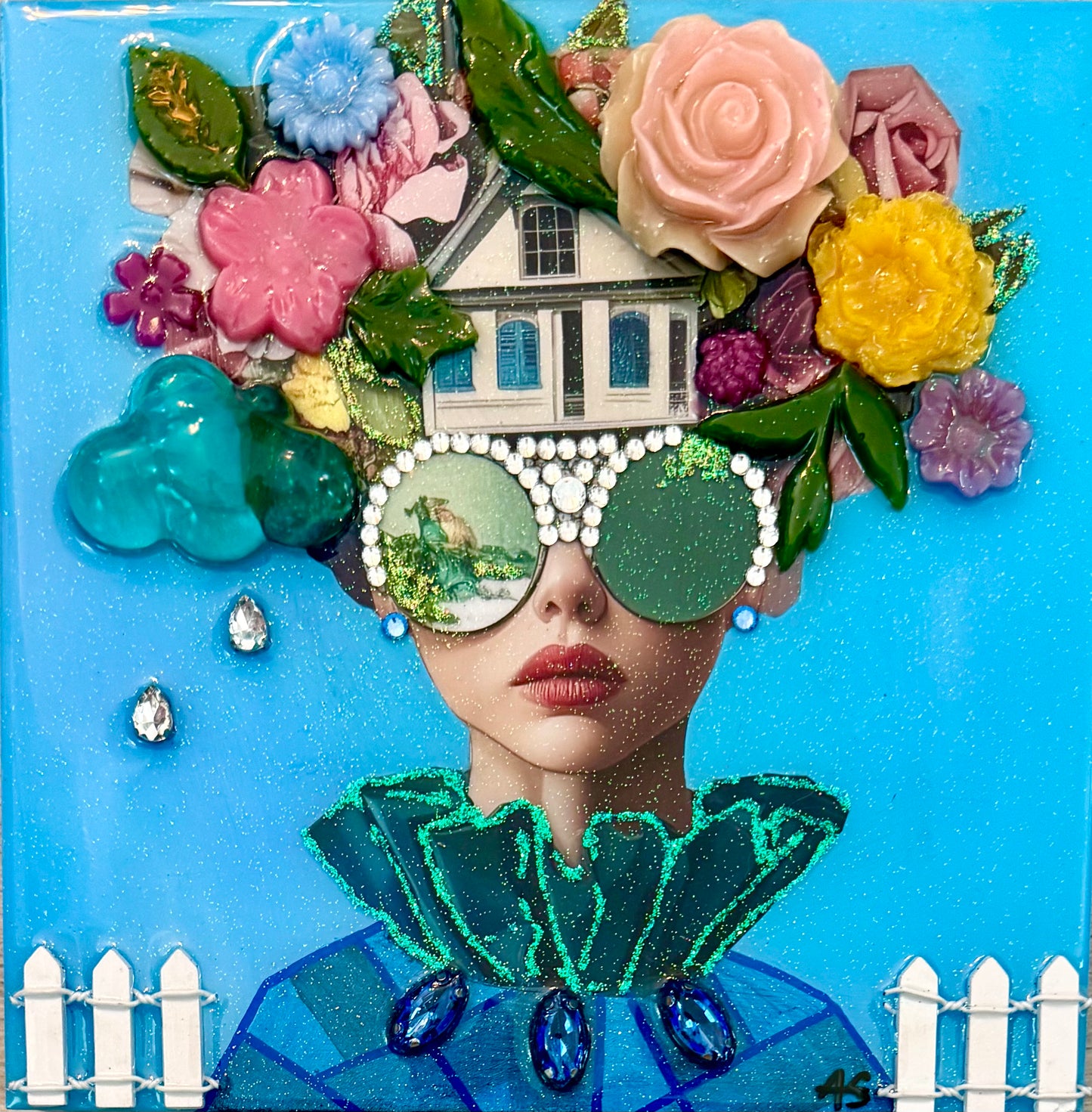 "On the Fence" 8 x 8
