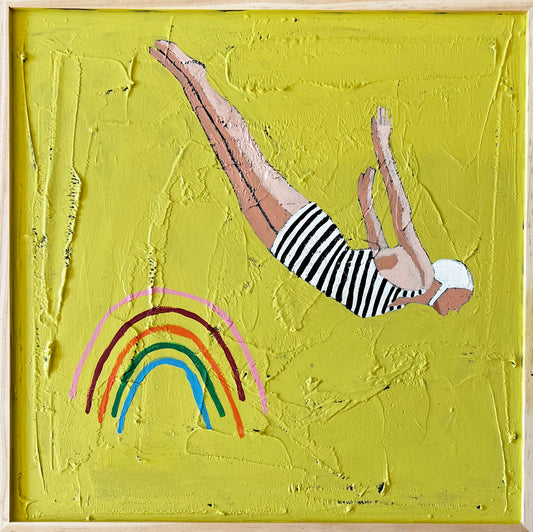 "Rainbow Diver" 12x12