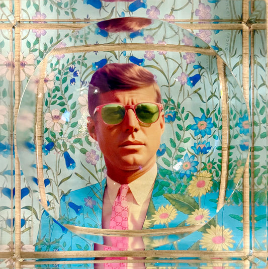 John F. Kennedy Blue Candy Dish, 6 x 6