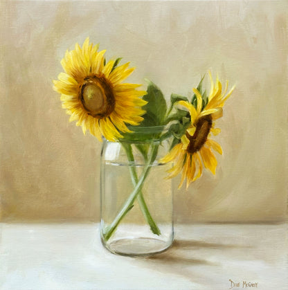 "Sunflowers Pair"- 12"x12"