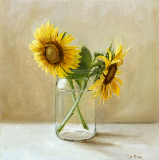 "Sunflowers Pair"- 12"x12"