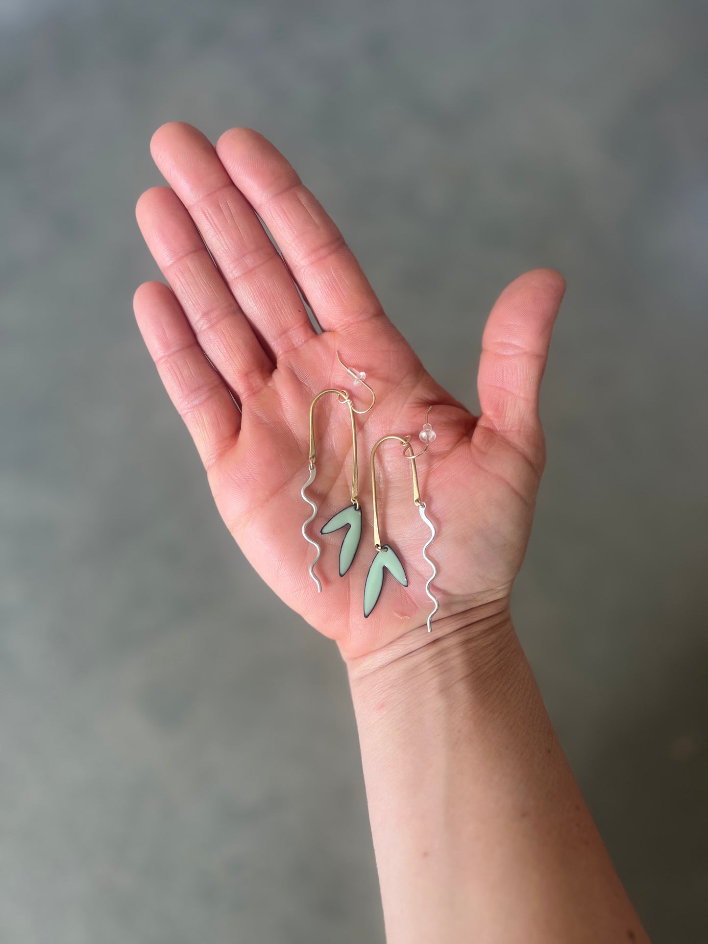 Leaf and Wave Earrings