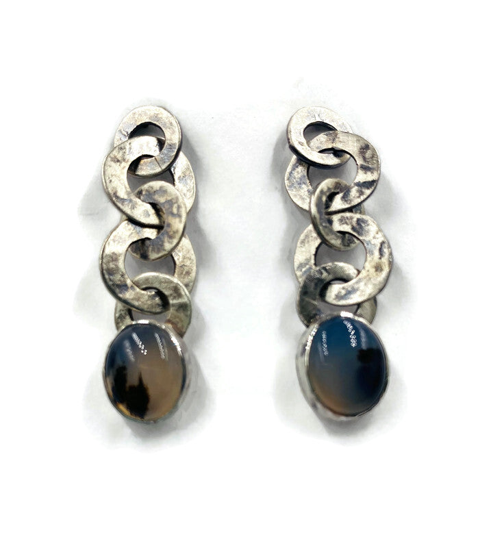 Washer Link Earrings with Montana Agale - E370