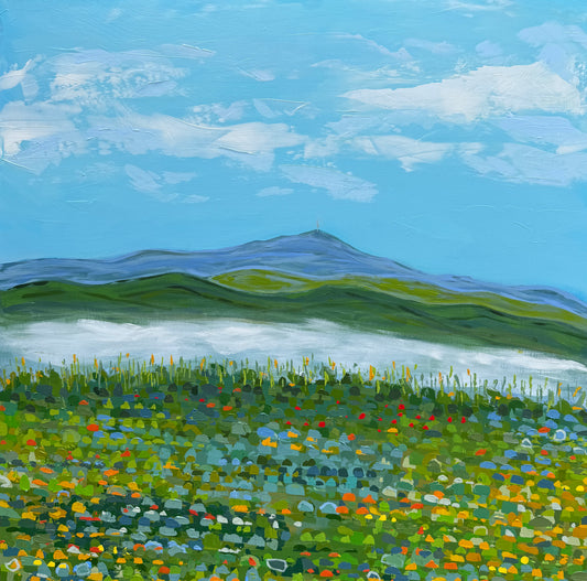 Mist Before Mt. Pisgah, 32 x 32