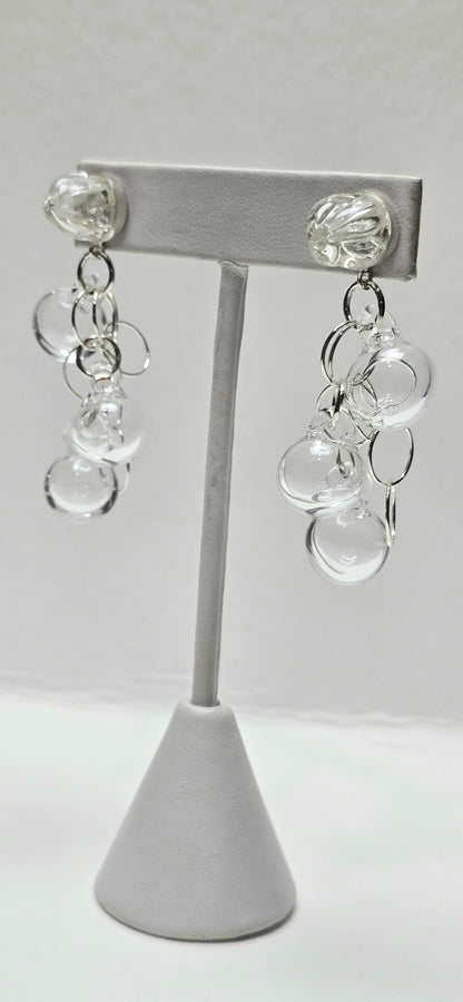 Clear Bubble on Post with dangles