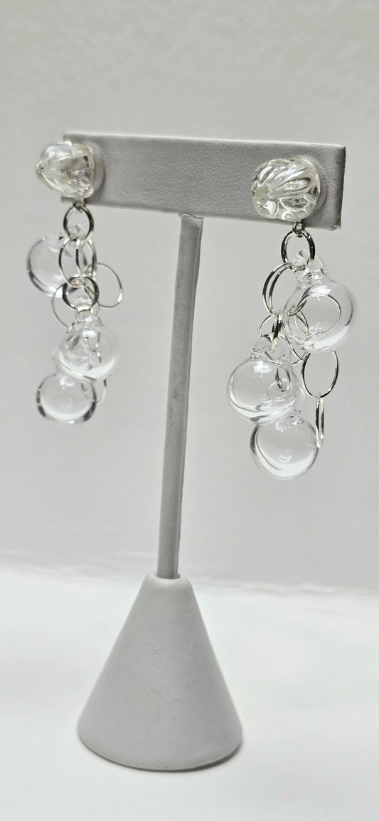 Clear Bubble on Post with dangles