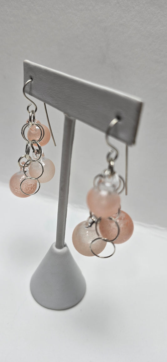 Triple Coral Bubble Earrings