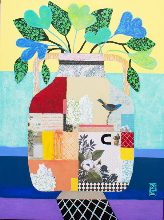 Blue Leaves, 48 x 36