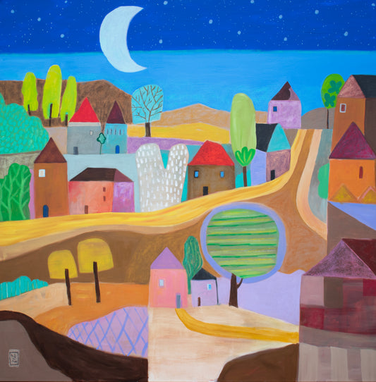 Village, 48 x 48