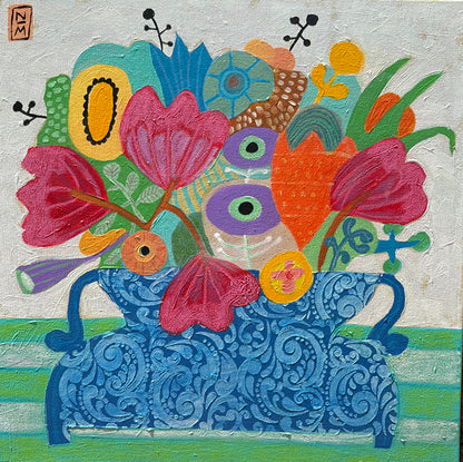 Bunch of Crazy Flowers, 24 x 24