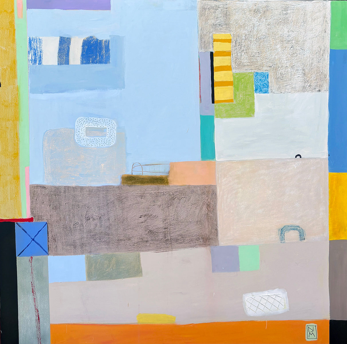 Walking the Perimeter, 48 x 48