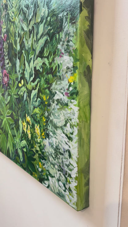 Poppies and Lupines in Monet's Garden, 40x30