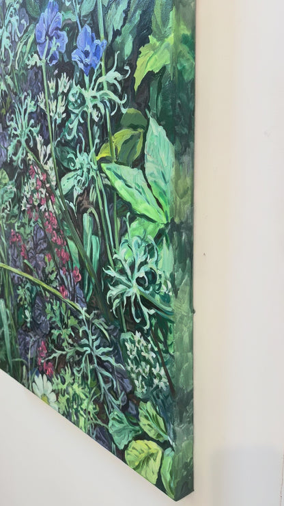 Windflowers and Coral Bells in St. James's Park, 48x24