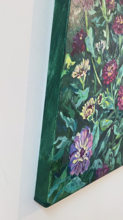 Zinnias at Rabbit Crest Farms, 36x24