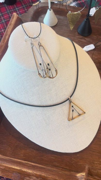 Triangular Gold Earrings