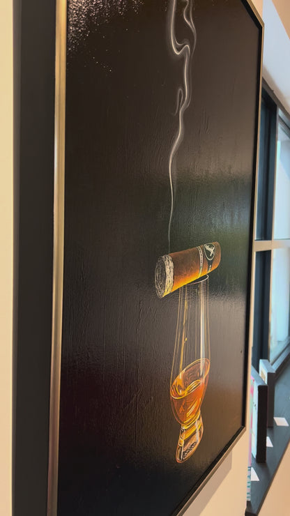 "Davidoff & Bourbon", 30 x 40