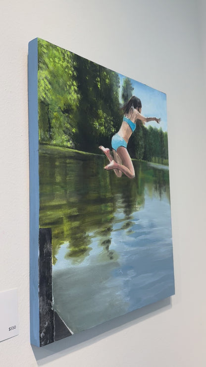 "Girl Jumping" 14x11